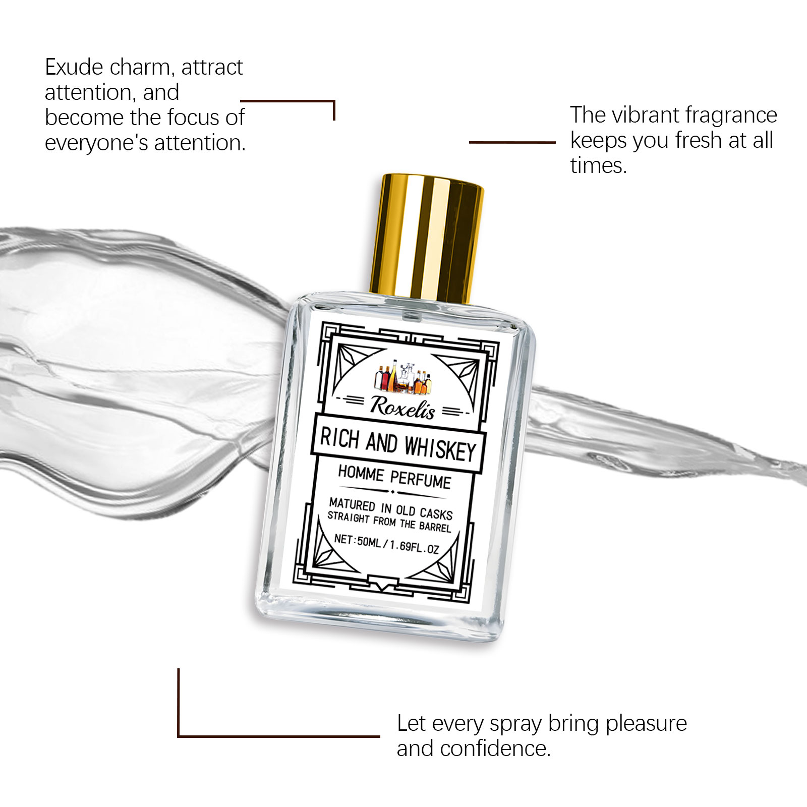 Roxelis 50ml Charm Whisky Here - Perfume Fragrance Man recensie en prijs