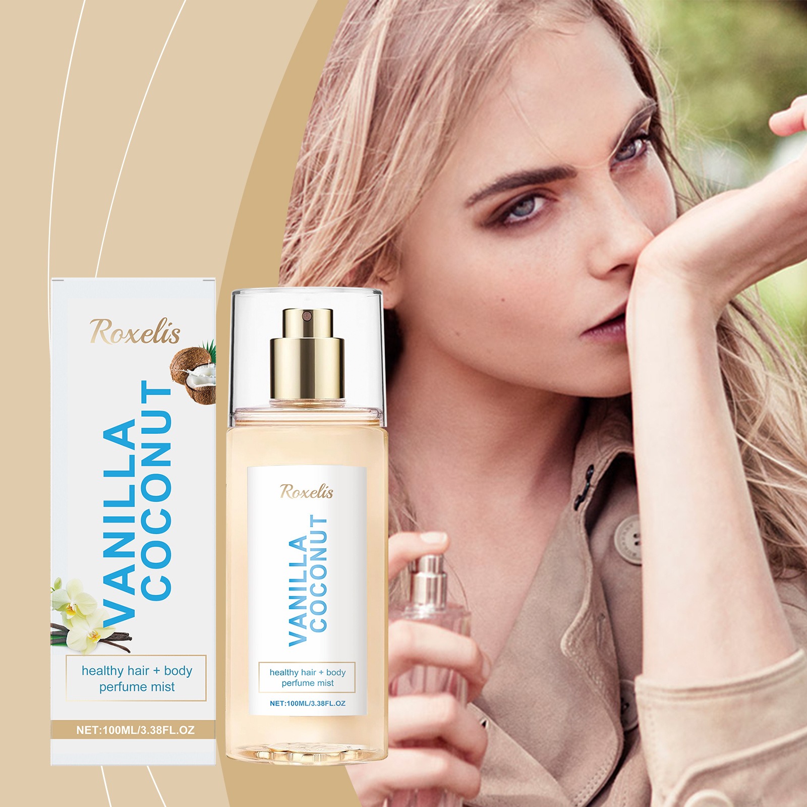 ROXELIS Vanille-Kokos Haar- &  - Perfume Fragrance Hair Spray recensie en prijs
